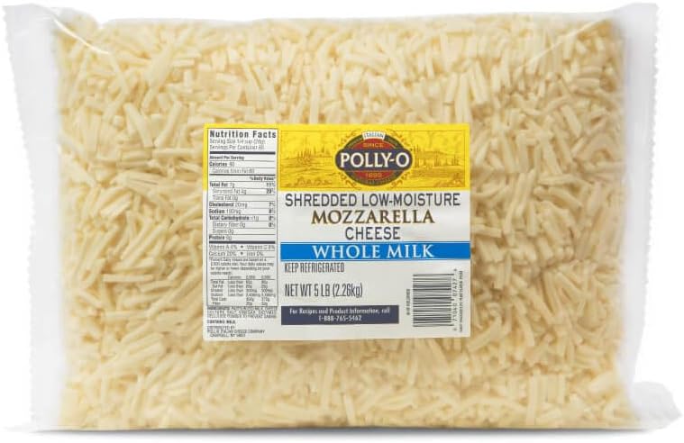 Generic POLLY-O LOW MOISTURE WHOLE MILK MOZZARELLA SHREDDED CHEESE, 5 LB. BAG