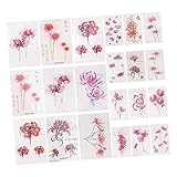 FOMIYES 21個 ステッカー の 一時的なステッカー 一時的な顔の 的な 的な体 人工の シール 花の の 花 のり