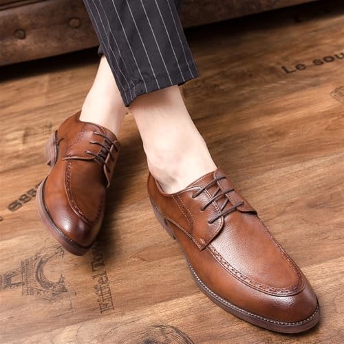 Dress Shoes for Men PU Leather Oxford Dress Shoes for Men Breathable Business Flats for Office Wear2