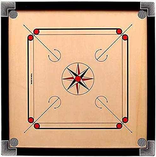MITRAM - "Premium Wooden Carrom Board 32 x 32 Inch – Smooth Playing Surface with Coins & Striker – Professional Indoor Family Game Set for Home, Clubs & Tournaments"