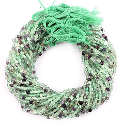 Perles de fluorite de 4 mm pour confectionner des cadeaux artisanaux précieux