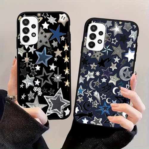 Coque Samsung A23 5G étoiles argentées Y2K parfaite pour vos soirées et selfies de style rétro