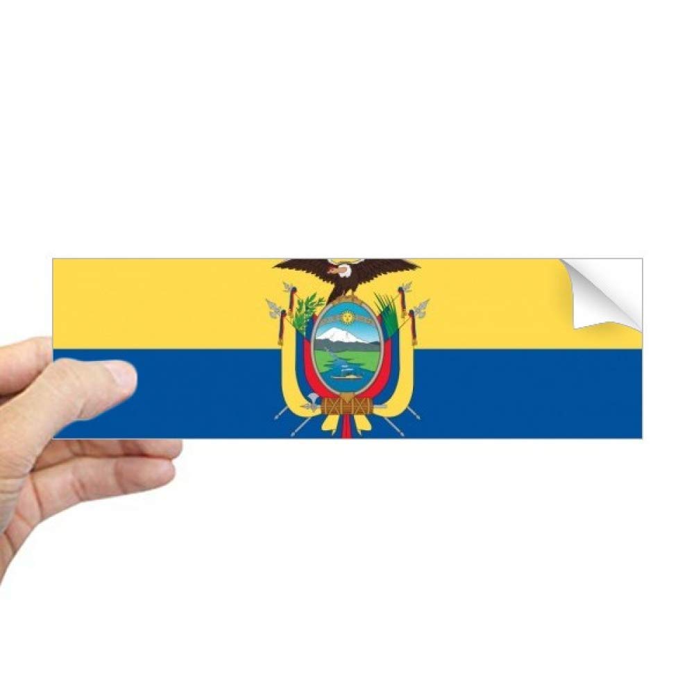 Pegatina rectangular de la bandera de Ecuador DIYthinker con vinilo premium 4