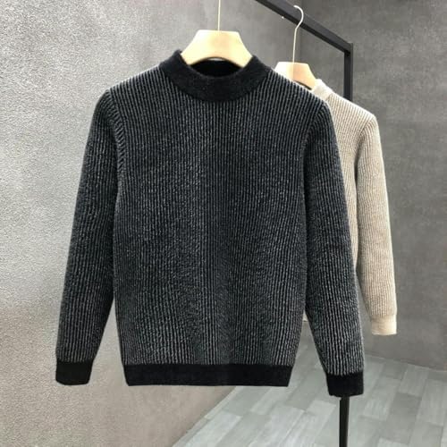 Korean Sweaters Men Autumn Solid Color O-Neck Knitwear Streetwear Clothes Loose Knitted Pullovers2