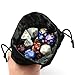 Red/Grey/Black Drawstring Dice Bag - Dungeons and Dragons Fabric/Standing Cotton Fabric Dice bag/D&D Dice Pouch/Small Pouch/Also can be used as a Velvet Jewelry Bag(3 Colors for One Set)