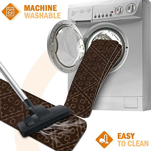 Seloom Upgraded Stair Treads Carpet Non-Slip Indoor Stair Runners For Wooden Steps, Stair Rugs For Elders, Kids And Dogs, Set Of 13 (8"×30", Brown, 13) #TOP6