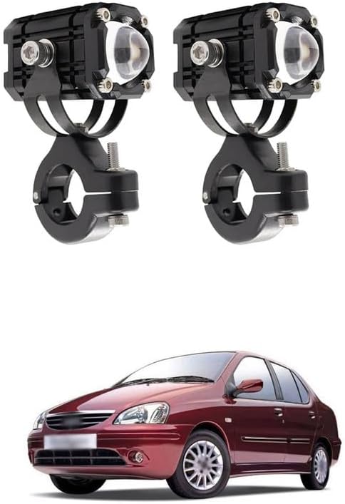 LOVMOTO Motorcycle Red Devil Eye Mini Driving Red Devil Eye 40W BIKE-CAR MINI DRIVE FOG LED Lights High/Low White Yellow Fog Light Comfortable With Indi-go SX