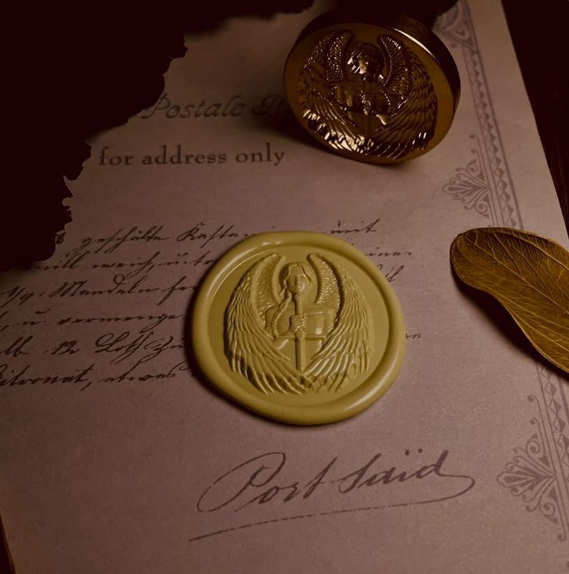 Mceal Wax Seal Stamp 3D Engraved Vintage Wax Stamp for Gifts, Journals, and Heaven & Hell Series - Archangel Michael
