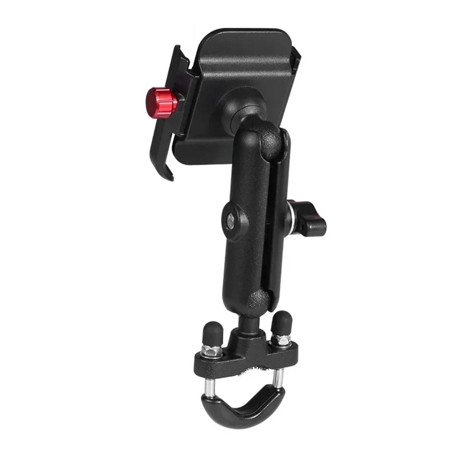 Porte Smartphon Velo Support De Téléphone Portable pour Guidon De Moto en Aluminium 12-24 V avec Chargeur USB Support De Rétroviseur pour Téléphone Portable Support Telephone Velo(Handleba No Charge)