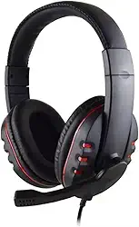 Headset Fone de Ouvido Gamer Pro Microfones Com As Almofadas omnidirecional Com Cancelamento de Ruído Melhor Desempenho Compatível com PC, PS4, PS5, Celular-THREE BROTHERS (Headset Vermelho)