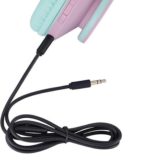 Miniatura 7 de PowerLocus Auriculares para niños sobre la oreja, auriculares inalámbricos Bluetooth para niños, con micrófono, volumen limitado seguro de 85 DB,