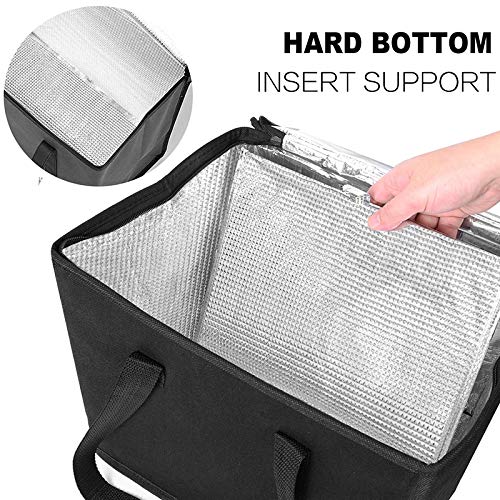 Basage 2 Pack Geïsoleerde boodschappentas: Heavy Duty Opvouwbare Winkel Rits Tote Bag voor warm en koud Herbruikbaar… - Afbeelding 7