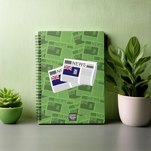 Notebook Falkland Islands Newspapers A5 résistant pour écrire vos notes