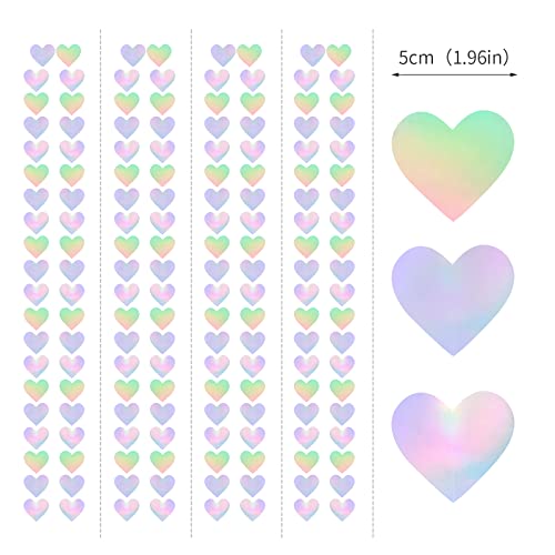 Image of Iridescent Disco-Holographic Heart Garland - 52Ft Wedding Hanging Decoration Neon Streamers Banner, Perfect for Bridal Shower, Birthday, Baby Shower, Engagement, Valentines Day Decor