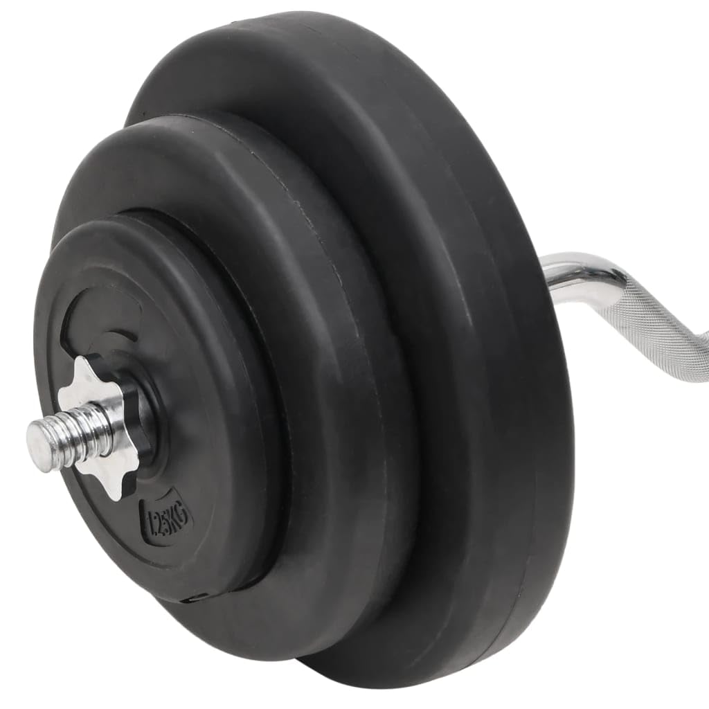 vidaXL Juego de barras y mancuernas con discos 60 kg