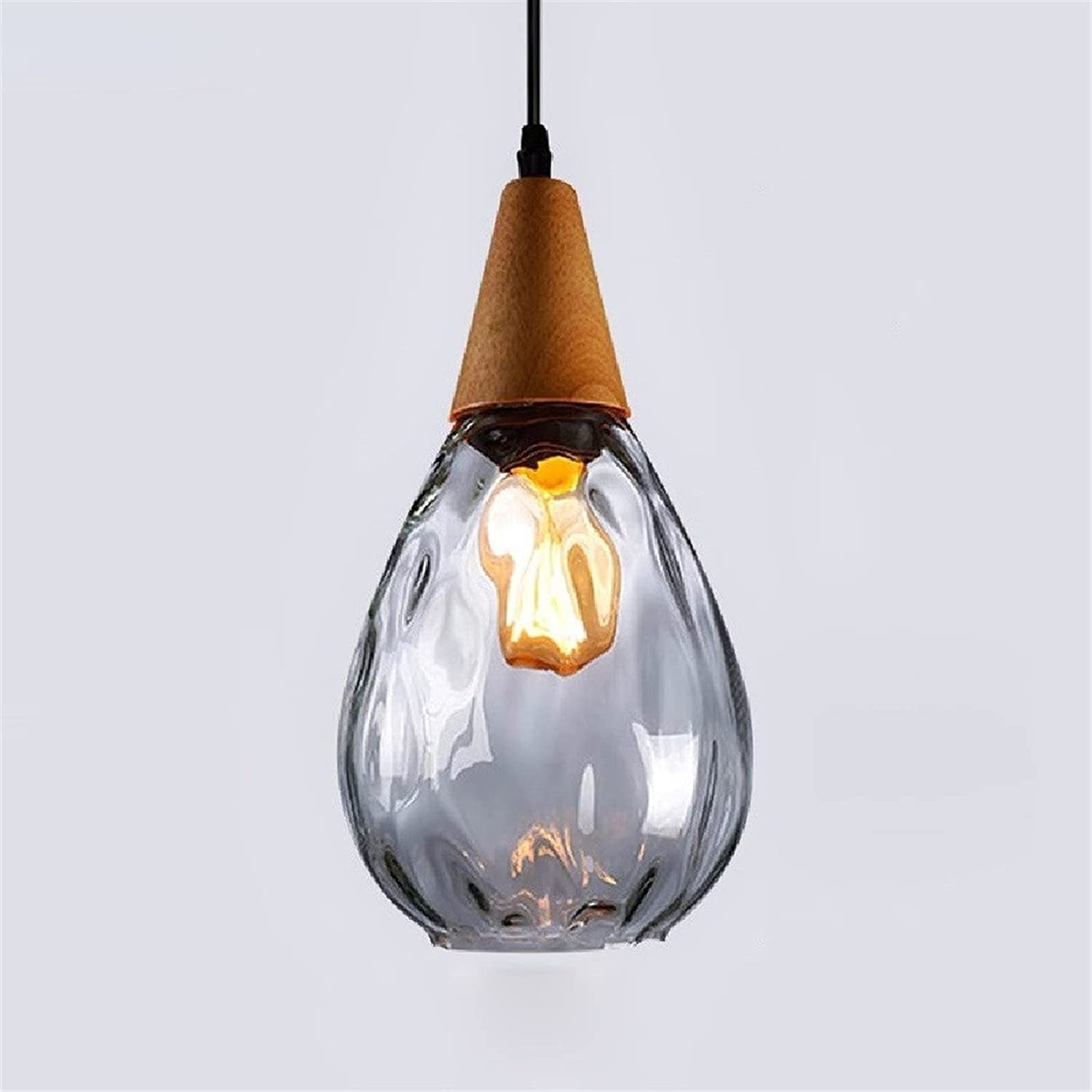Lustre moderne à LED en verre texturé pour une décoration intérieure élégante