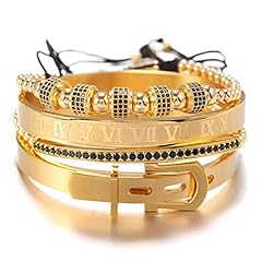 4 Pcs Mens Gold Bangle