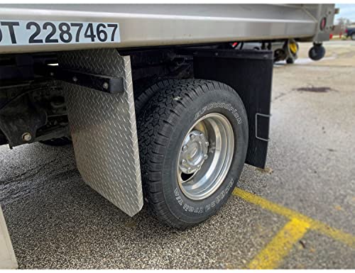 Image of Aluminum Diamond Tread Splash Guards 22x28 Inch