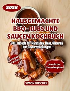 Hausgemachte BBQ-Rubs und Saucen Kochbuch: 200+ Rezepte für Marinaden, Mops, Glasuren und Gewürzmischungen