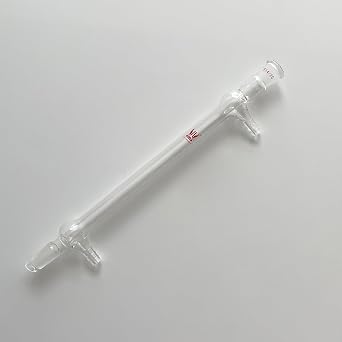 Liebig Condenser with 14/20 Joints, 200mm Jacket Length & 8mm Glass Hose Connection, Borosilicate Glass Liebig Condenser, Lab Glassware