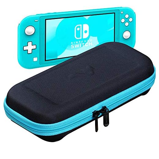 ButterFox Slim Carrying Case for Nintendo Switch Lite with 19 Game and 2 Micro SD Card Holders, Storage for Switch Lite Accessories (Blue Turquoise/Black)