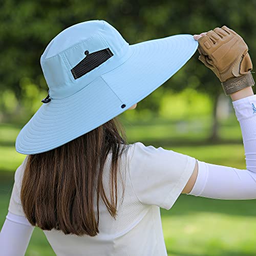Image of Wide Brim Sun Hat for Men Women UV Protection Ventilated Summer Hats for Fishing Hiking Garden Beach