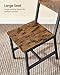 VASAGLE Dining Chair Set of 2, Rustic Wood Chairs with Metal Steel Frame, Easy to Assemble, Comfortable Seat, Modern Farmhouse Chair for Kitchen, Bedroom, Living Room, Rustic Brown and Ink Black