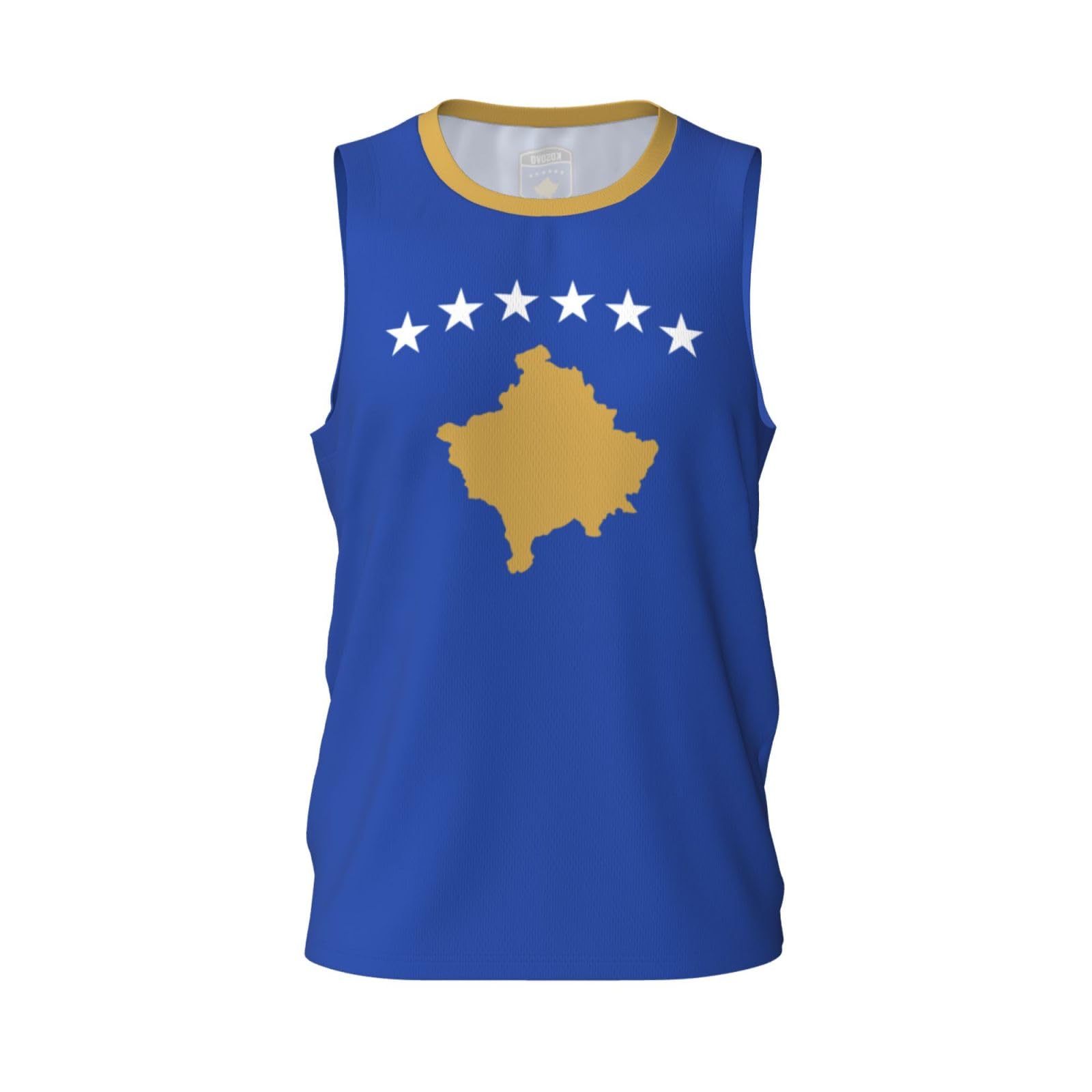 YiiLi Kosovo Flag Basketball Jersey Sports 3D Shirt for Men Running Fitness Training Team Jerseys
