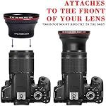Hisewn 55MM 0.43x Professional HD Wide Angle Lens (Macro Portion) for Nikon D3400, D3500, D5500, D5600 and Sony Alpha Cameras,Free Lens Clean Cloth Store Bag.