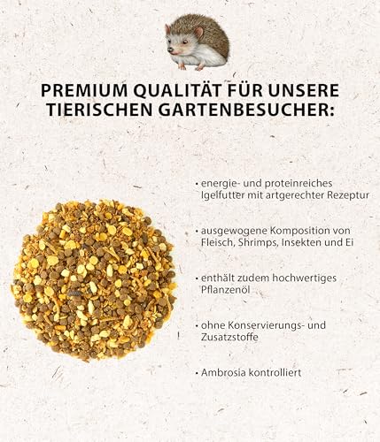 Dehner Natura Igelfutter, Alleinfutter für Igel, artgerecht / natürliche Ernährung, 1.5 kg