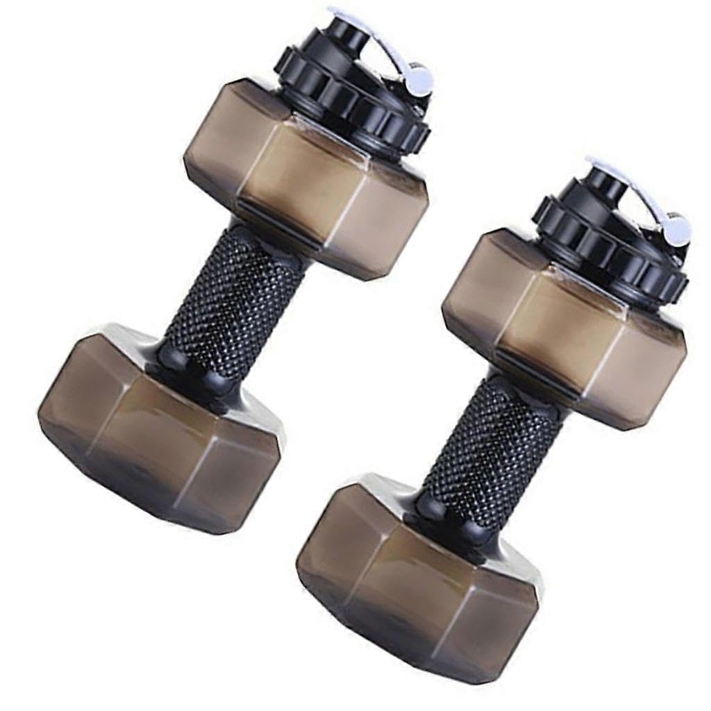 JOYHAPPST Dumbbell Shaped Water Bottle, Fitness Dumbbell Travel Water Cup for Gym, Yoga