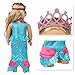 ZITA ELEMENT Fashion 5 Sets American 18 Girl Doll Clothes Dress Outfits 18 Inch Doll Clothes and Accessoties - Unicorn Mermaid Doll Clothes Off Shoulder Pajamas Tutu Dress with Hairbands and Crown