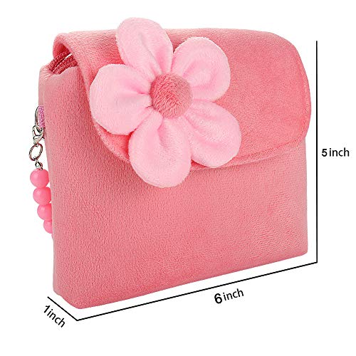 Sotogo 13 Pieces Little Girls Purse Jewelry Set Toddler Flower Purse Cute Princess Handbags Shoulder Messenger Bag For Kids Crossbody Bag Dress Up Girls Jewelry Pretend Play #TOP1