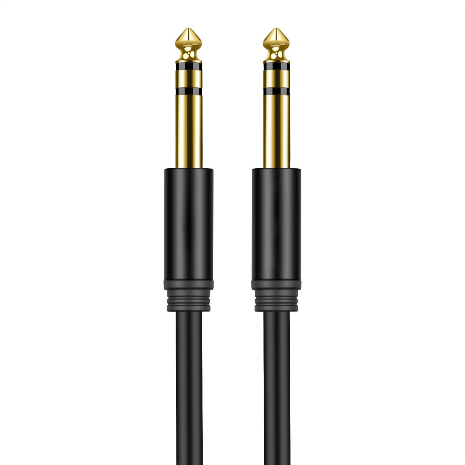 akcesoria do gitary Kabel Gitarowy 6.35mm Do 6.35mm Pozłacany 6.35mm 1/4 "męski TRS Do 6.35mm 1/4" Męski Kabel Audio TRS (Color : 6 m)