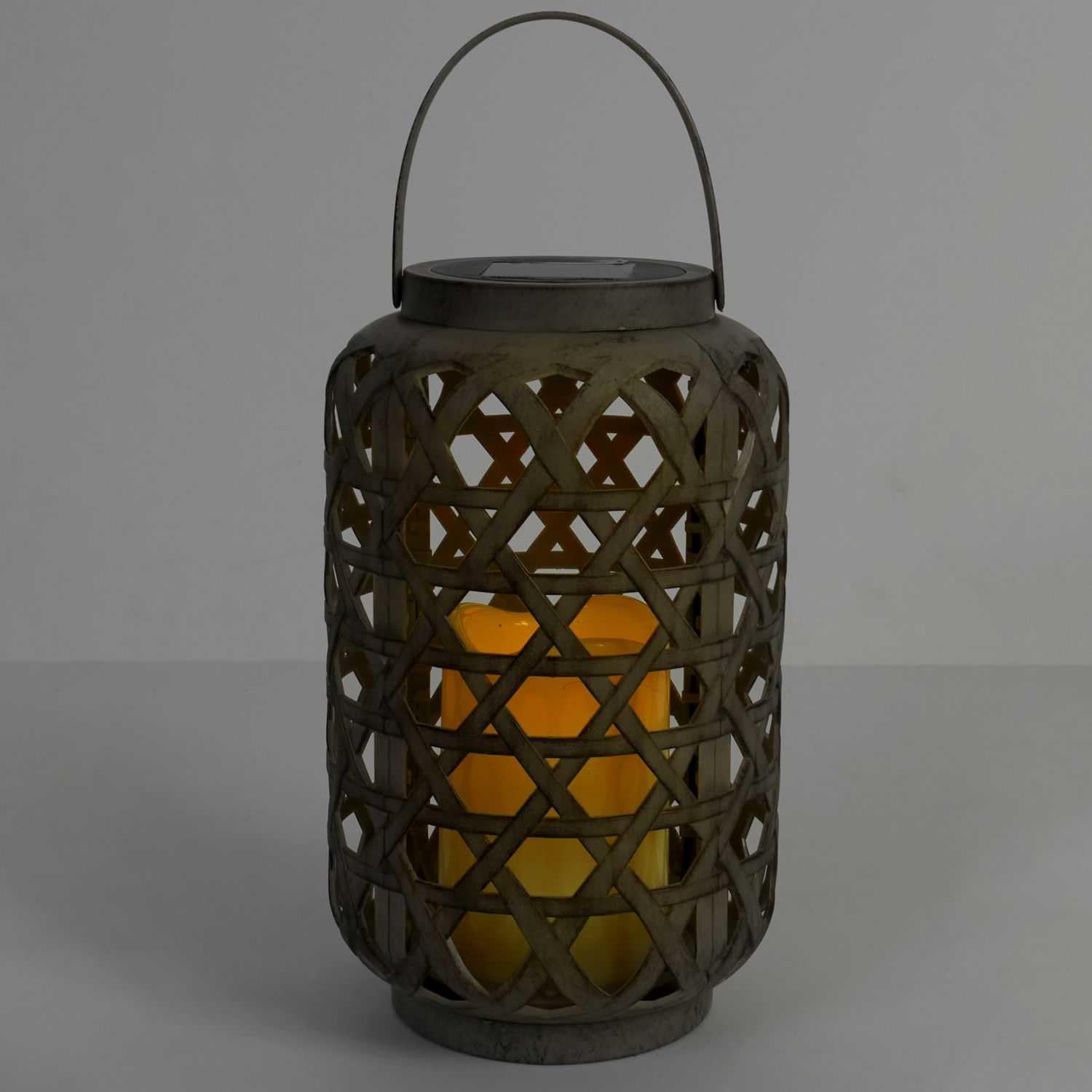 Home Deco Factory, LAO0174, Lampada Solare da Esterno Effetto Candela, Illuminazione Ecologica ed Economica, Design Moderno, Installazione Semplice, Marrone, Dimensioni Standard