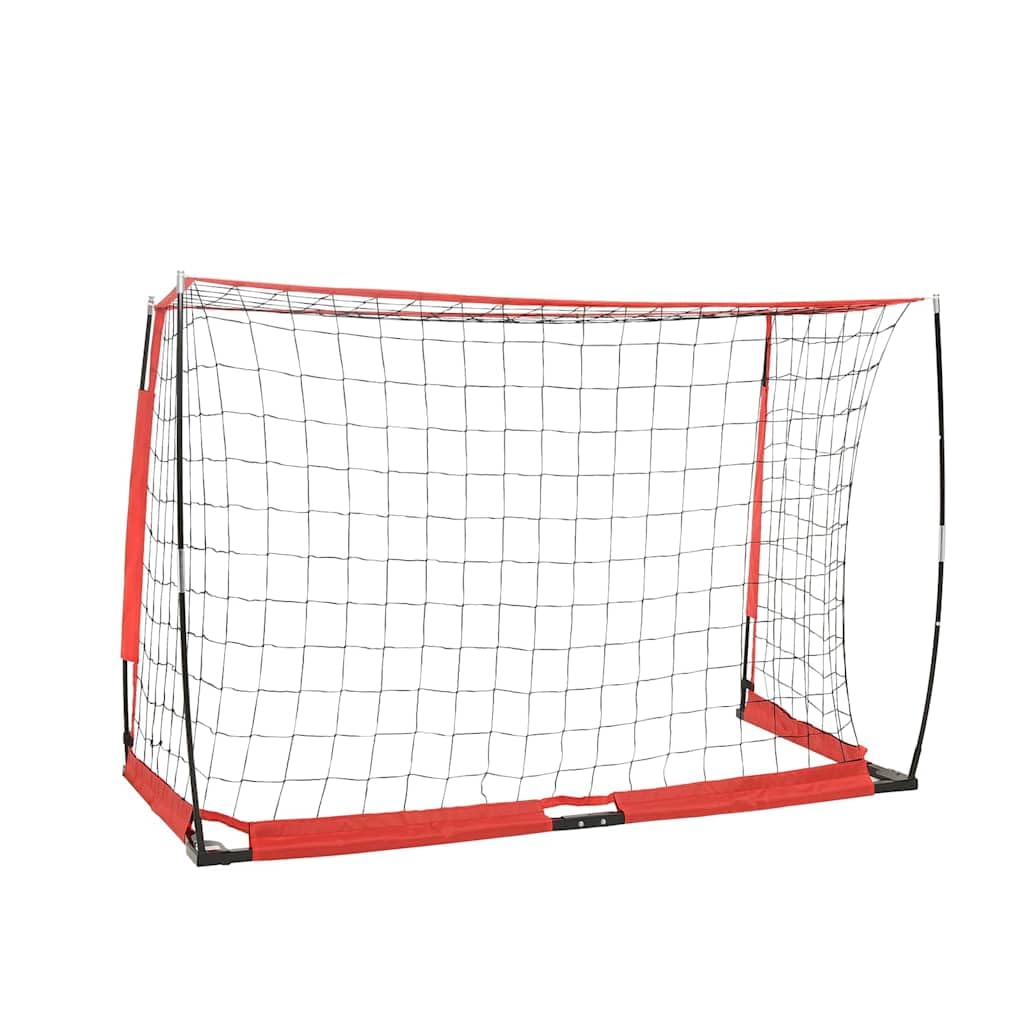 Portería de fútbol plegable de acero 366,5 x 91 con red de fútbol resistente y marco de portería, ideal para portón de entrenamiento, objetivo de tiro, juego de pases, regate en el jardín