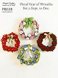 Crochet Pattern Floral Wreaths Set 3 (September-December) PB028-R