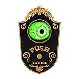 Animated Doorbell Eyeball Halloween Decorations - ON'H Light Up Talking Eyeball Doorbell -Black