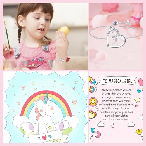 M&Ostyle Mermaid Bracelet for Girls Boys Crystal Heart Pendant Bracelet Gifts Jewelry Gifts for Girls Daughter Boys Son Granddaughter Niece Birthday Christmas Graduation Gift3