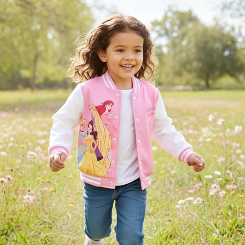 Image of Disney Girl & Boy Varsity Bomber Jacket Fall Sweatshirt Toddler to Big Kid