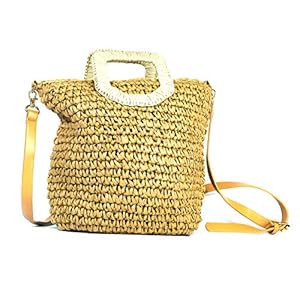 Vrouwen Raffia Handtas Geweven Crochet Tas Schoudertas Mand Tas Rieten Tas Ideaal Voor Strand Zomer Zomer