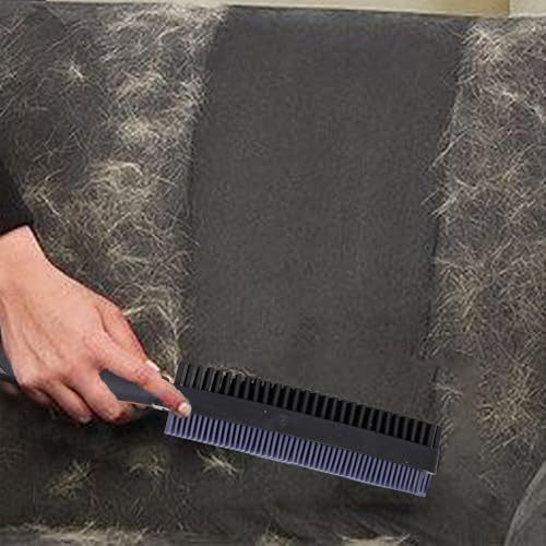 Image of Rubber Pet Hair Removal Brush for Couch Clothes Dog Cat Pet Hair Carpet, Also Used as Dog Cat Bath Brush with Massage Effect(black)