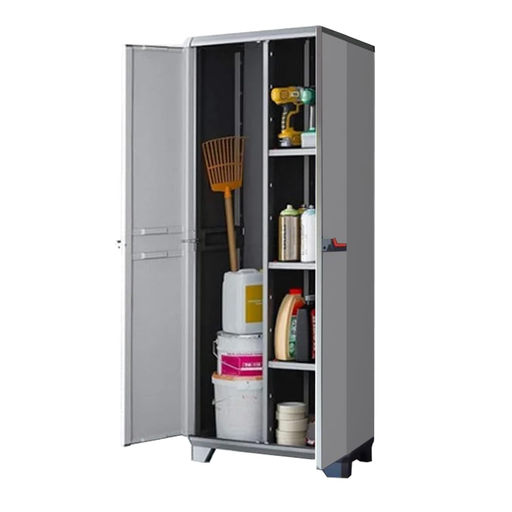 Armadietto per esterno portascope 2 ante resina 173x68x39 cm