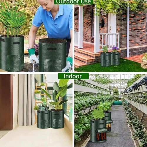 Bolsas de plantación de 10 galones y 3 piezas lavables para patatas 5