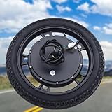 16IN 48V 1000W Electric Motorcycle Front Wheel Conversion Kit E-Bike Front Integral Motor Wheel Conversion Kit Electric Bicycle Motor Kit with High Speed Brushless Gearless Hub Motor Kit