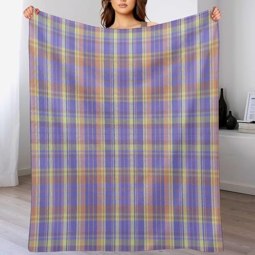 Couverture de lit violette écossaise idéale pour vos soirées cocooning - 7