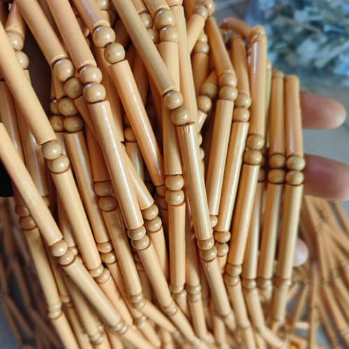 DJCYGG Rideau à Perles en Bambou pour Porte,Moustiquaire à Perles Anti-Insectes,Rideaux de Séparation Décorative pour Fenêtre Chambre,Tailles et Couleurs...