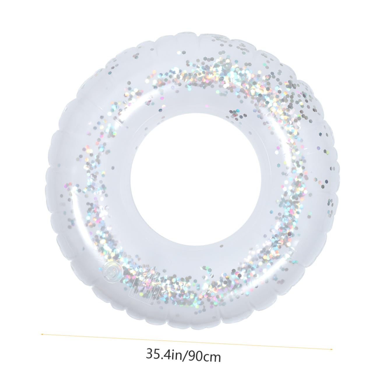 UPKOCH Anillo De Natación De Color Transparente Lentejuelas Flotador Inflable De PVC para Piscina Accesorio para Fiestas Acuáticas