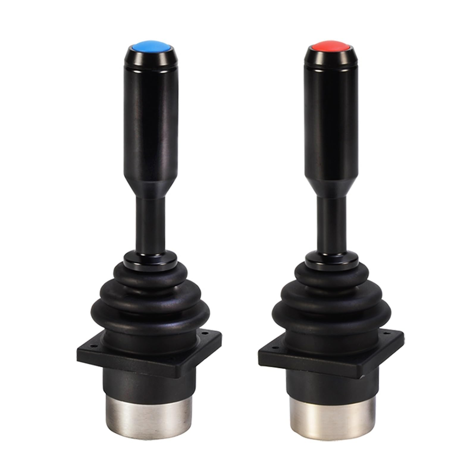 Controlador de palanca de mando Joystick industrial de alta precisión 30C, palanca de control de dos ejes (XY) con mango industrial de balancín Hall importado Maniobras seguras(Blue 5V output 0-5V)