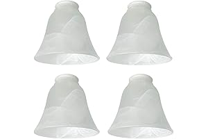 Alabaster Replacement Ceiling Fan Globes - 4 Pack